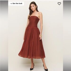 Reformation Rosy Dress in Dusty Rose